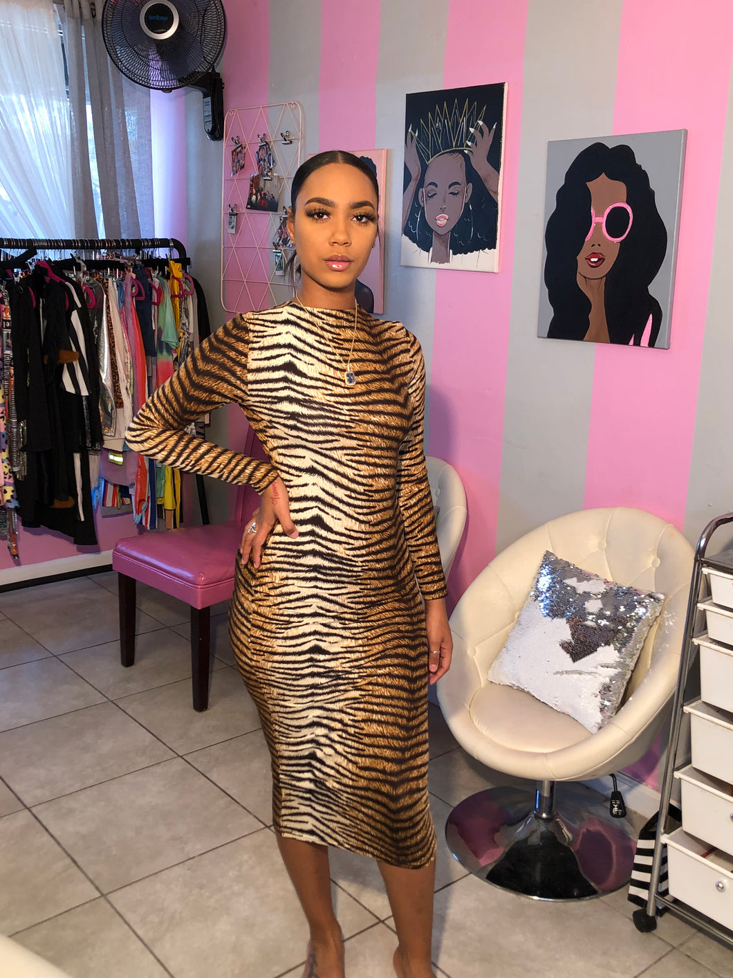 TIGER STRIPE DRESS